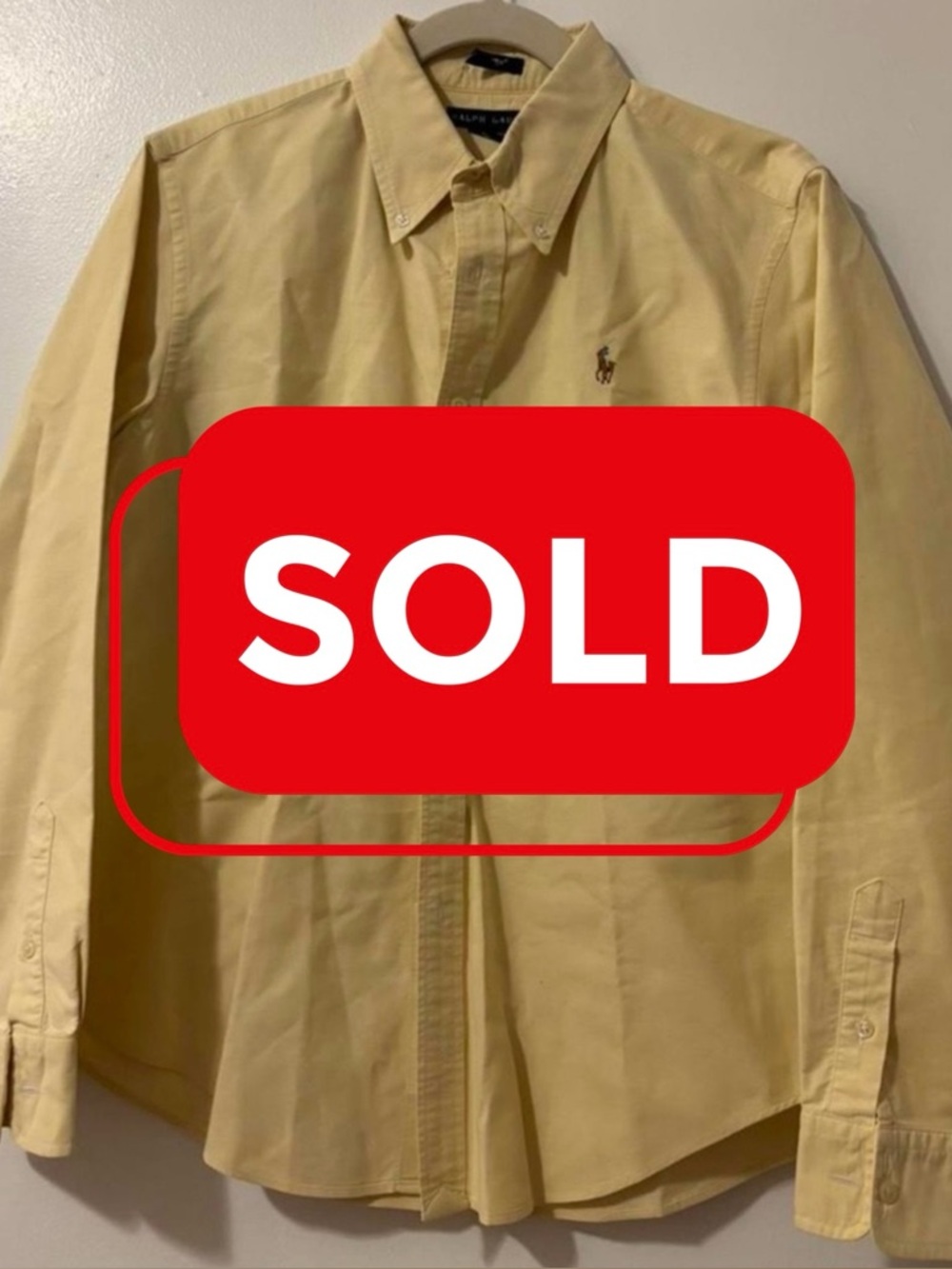 *SOLD*
Polo by Ralph Lauren Yellow Button-Down clasic Shirt